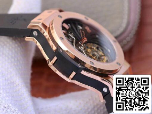 Hublot Big Bang hollow tourbillon 1:1 Best Edition Swiss Seagull hand-winding tourbillon movement 18K Rose Gold US Replica Watch