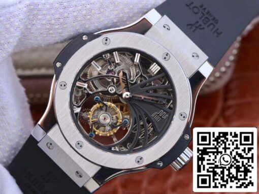 Hublot Big Bang hollow tourbillon Swiss Seagull hand-winding tourbillon movement Skeleton Dial US Replica Watch