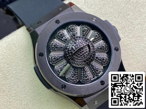 Hublot Classic Fusion Takashi Murakami 507.CX.9000.RX.TAK21 1:1 Best Edition Sunflower Black Dial US Replica Watch