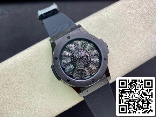 Hublot Classic Fusion Takashi Murakami 507.CX.9000.RX.TAK21 1:1 Best Edition Sunflower Black Dial US Replica Watch