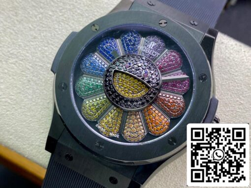 Hublot Classic Fusion Takashi Murakami 507.CX.9000.RX.TAK21 1:1 Best Edition Sunflower Color Dial US Replica Watch