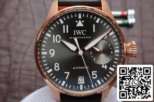 IWC Big Pilot IW500901 1:1 Best Edition ZF Factory Rose Gold Black Dial US Replica Watch