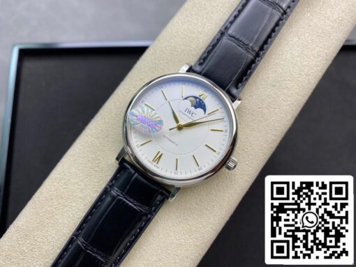 IWC Portofino Moon Phase IW459401 1:1 Best Edition MKS Factory White Dial US Replica Watch