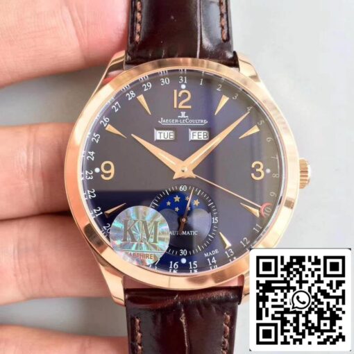 Jaeger-LeCoultre Master Calendar 1552520 KM Factory 1:1 Best Edition Swiss ETA866 18k rose gold US Replica Watch