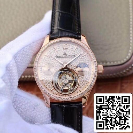 Jaeger-LeCoultre Master Complication Functions Real Tourbillon 1:1 Best Edition Swiss Hand-winding 3310 Rosegold US Replica Watch