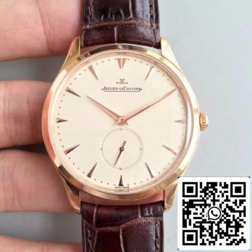 Jaeger-LeCoultre Master Ultra Thin Q1352520 ZF Factory 1:1 Best Edition Swiss ETA896 Creamy dial sub second US Replica Watch