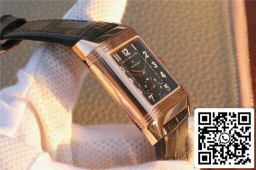 Jaeger LeCoultre Reverso Q3732470 1:1 Best Edition Rose Gold Black Dial US Replica Watch