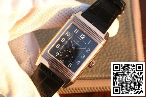 Jaeger LeCoultre Reverso Q3732470 1:1 Best Edition Rose Gold Black Dial US Replica Watch