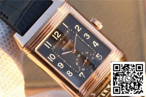 Jaeger LeCoultre Reverso Q3732470 1:1 Best Edition Rose Gold Black Dial US Replica Watch