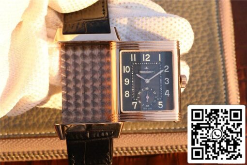 Jaeger LeCoultre Reverso Q3732470 1:1 Best Edition Rose Gold Black Dial US Replica Watch