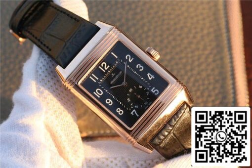 Jaeger LeCoultre Reverso Q3732470 1:1 Best Edition Rose Gold Black Dial US Replica Watch