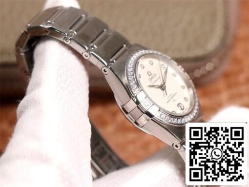 Omega Constellation 131.15.29.20.52.001 1:1 Best Edition 3S Factory V5 Silver Diamond Bezel US Replica Watch