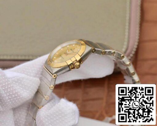 Omega Constellation 27mm Quartz Ladies TW Factory 1:1 Best Edition Swiss Eta Quartz 1376 Gold Dial US Replica Watch