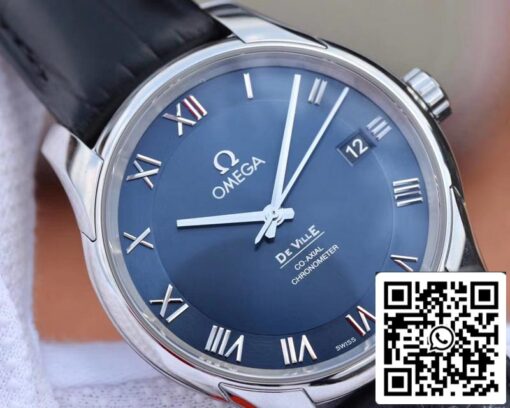 Omega De Ville 431.13.41.21.03.001 1:1 Best Edition VS Factory Blue Dial Swiss ETA8500 US Replica Watch