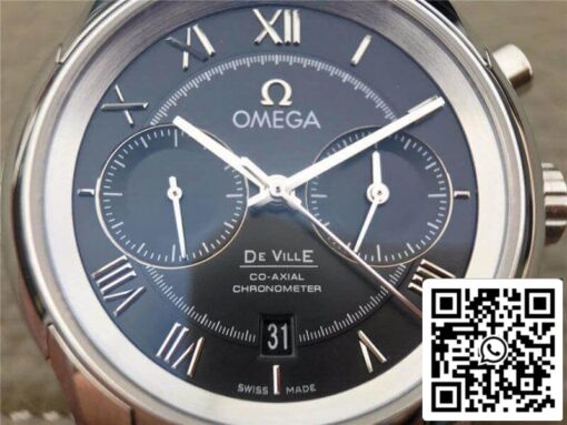 Omega De Ville Chronograph 431.10.42.51.01.001 OM Factory 1:1 Best Edition Swiss ETA9300 Black Dial US Replica Watch