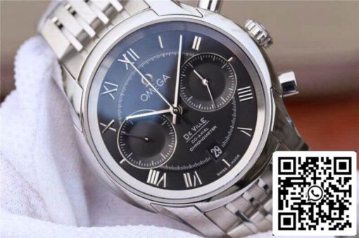 Omega De Ville Chronograph 431.10.42.51.01.001 OM Factory 1:1 Best Edition Swiss ETA9300 Black Dial US Replica Watch