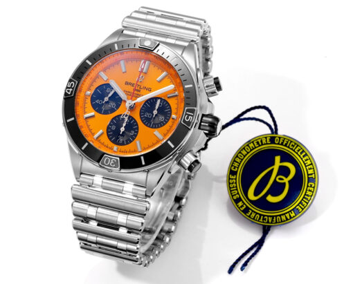 Breitling Super Chronomat B01 AB01364A1I1S1 44mm BLS Factory 1:1 Best Edition Orange Dial - Imagen 7