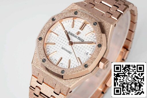 Audemars Piguet 15454 Frost Gold 1:1 best edition White dial Rose gold - Image 3