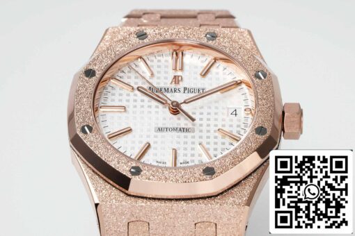 Audemars Piguet 15454 Frost Gold 1:1 best edition White dial Rose gold - Image 4