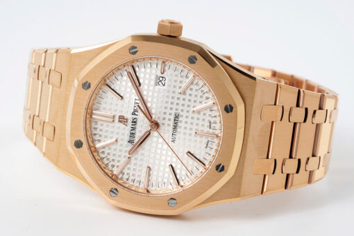 Audemars Piguet Royal Oak 15400ST 1:1 Best Edition ZF Factory White Dial Rose Gold – Bild 5