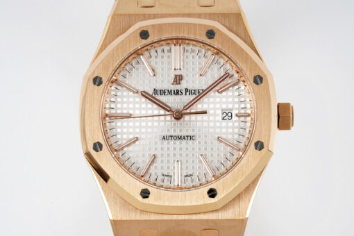 Audemars Piguet Royal Oak 15400ST 1:1 Best Edition ZF Factory White Dial Rose Gold – Bild 9