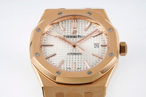 Audemars Piguet Royal Oak 15400ST 1:1 Best Edition ZF Factory White Dial Rose Gold – Bild 8