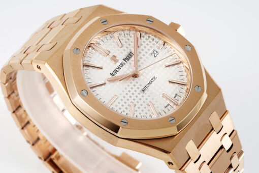 Audemars Piguet Royal Oak 15400ST 1:1 Best Edition ZF Factory White Dial Rose Gold – Bild 6