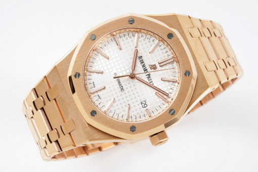 Audemars Piguet Royal Oak 15400ST 1:1 Best Edition ZF Factory White Dial Rose Gold – Bild 7