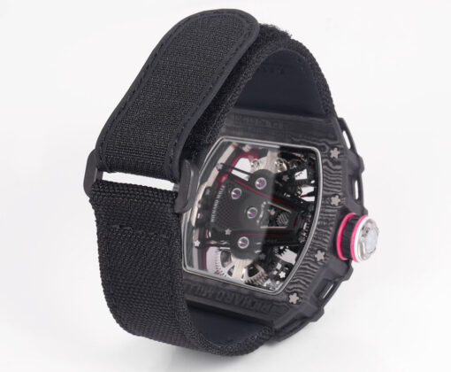 Richard Mille Bubba Watson Tourbillon RM38-02  1:1 Best Edition Black Carbon Case Velcro Fabric Strap - Image 2