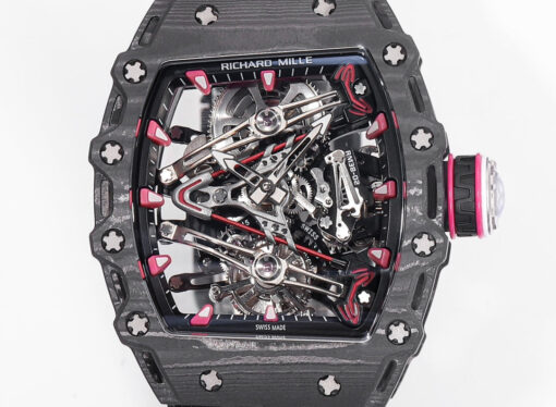 Richard Mille Bubba Watson Tourbillon RM38-02  1:1 Best Edition Black Carbon Case Velcro Fabric Strap - Image 5