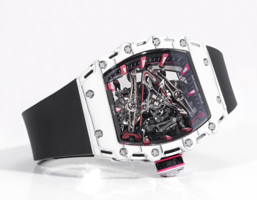 Richard Mille Bubba Watson Tourbillon RM38-02  1:1 Best Edition White Carbon Case Black Rubber Strap - Image 5