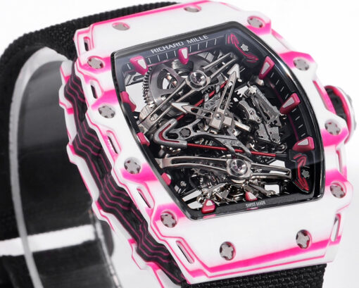 Richard Mille Bubba Watson Tourbillon RM38-02  1:1 Best Edition Velcro Fabric Black Strap - Image 9