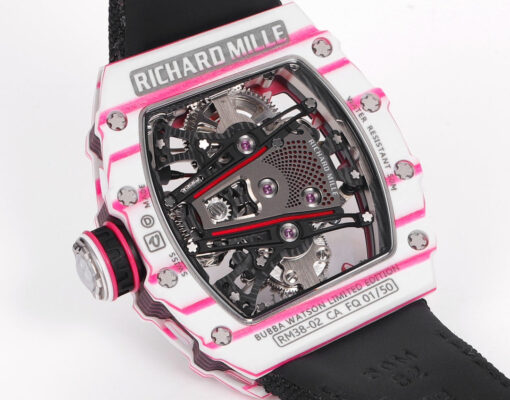 Richard Mille Bubba Watson Tourbillon RM38-02  1:1 Best Edition Velcro Fabric Black Strap - Image 4