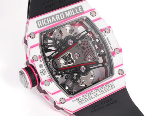 Richard Mille Bubba Watson Tourbillon RM38-02  1:1 Best Edition Black Rubber Strap - Image 4