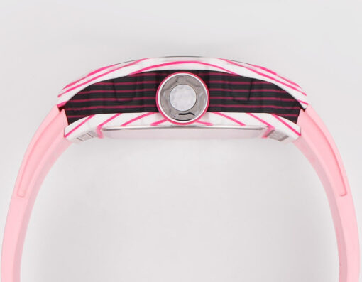 Richard Mille Bubba Watson Tourbillon RM38-02  1:1 Best Edition Pink Rubber Strap - Image 4