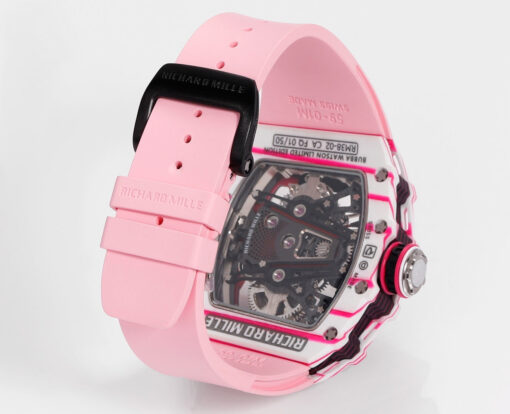 Richard Mille Bubba Watson Tourbillon RM38-02  1:1 Best Edition Pink Rubber Strap - Image 2