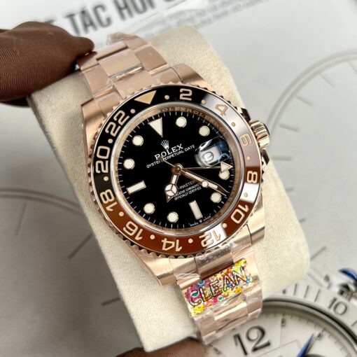 Rolex GMT-Master II Everose Gold Root Beer Brown 126715CHNR 40mm Rose Gold Wrapped from Clean Factory - Image 3