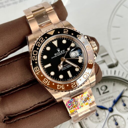 Rolex GMT-Master II Everose Gold Root Beer Brown 126715CHNR 40mm Rose Gold Wrapped from Clean Factory - Image 4