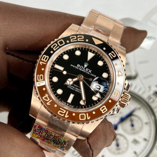 Rolex GMT-Master II Everose Gold Root Beer Brown 126715CHNR 40mm Rose Gold Wrapped from Clean Factory - Image 5