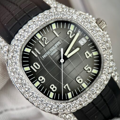 Patek Philippe Aquanaut 5167A-001 1:1 Best Edition 3K Factory Custom Mossanite - Image 9