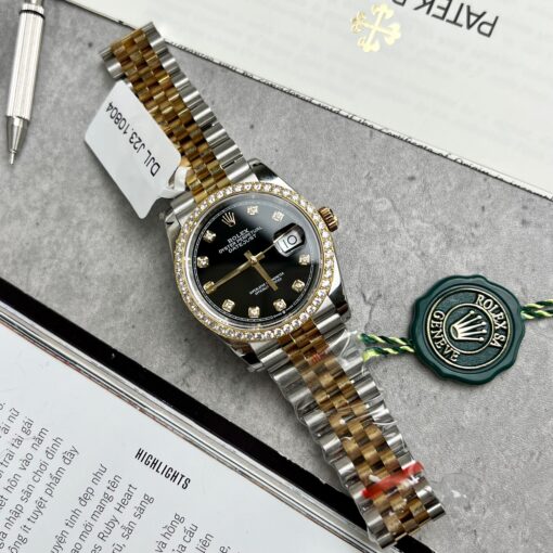 Rolex Datejust 36mm Diamonds 126283RBR 18k yellow gold and moissanite - Image 4