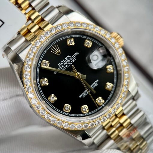 Rolex Datejust 36mm Diamonds 126283RBR 18k yellow gold and moissanite - Image 6