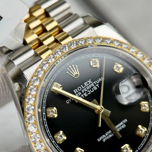 Rolex Datejust 36mm Diamonds 126283RBR 18k yellow gold and moissanite - Image 7