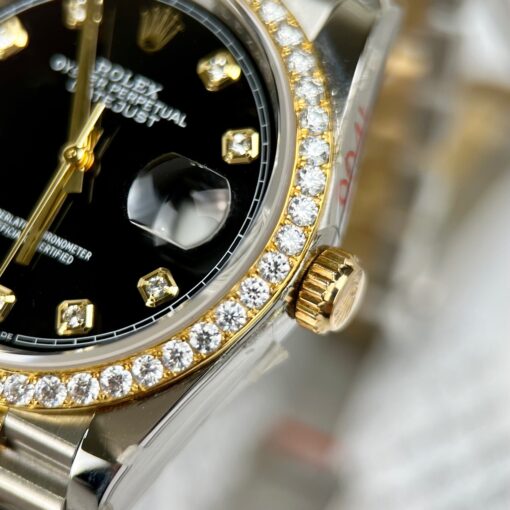 Rolex Datejust 36mm Diamonds 126283RBR 18k yellow gold and moissanite - Image 9