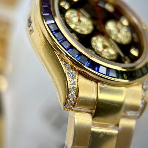 Rolex Cosmograph Daytona Rainbow 116598 RBOW-78608 [Custom gold, moissanite, ruby stone] - Image 5