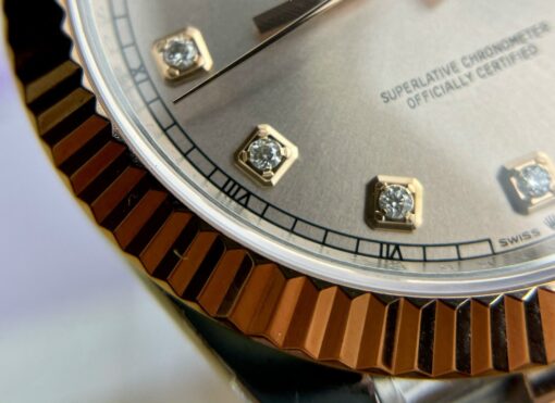 Rolex Datejust 41mm Sundust Dial coated 18K Everose Gold Oyster 126331 - Image 8