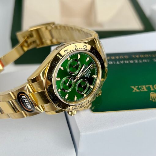 Rolex Yellow Gold Cosmograph Daytona 40 Watch Green Arabic Dial 116508 Coated 18k Yellow gold - Image 6