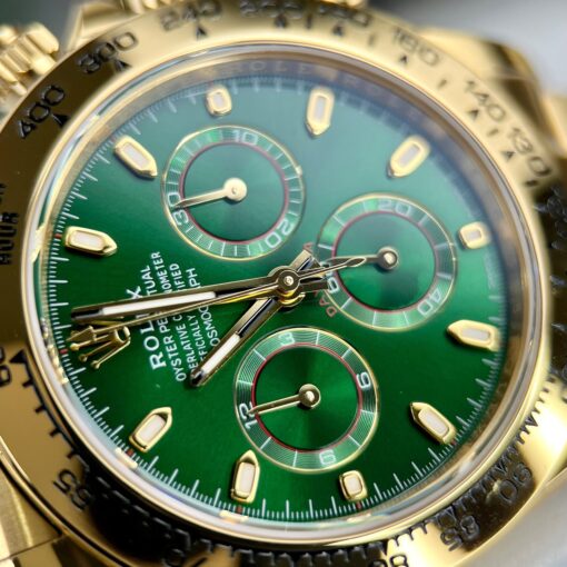 Rolex Yellow Gold Cosmograph Daytona 40 Watch Green Arabic Dial 116508 Coated 18k Yellow gold - Image 9