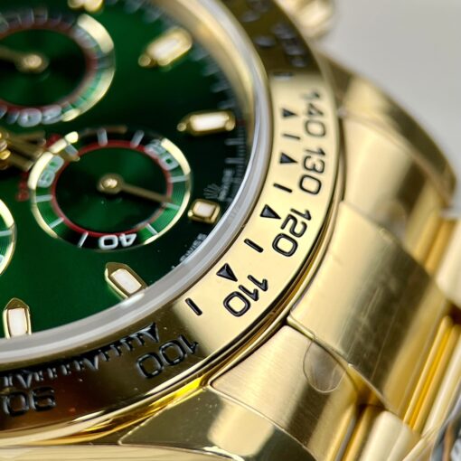 Rolex Yellow Gold Cosmograph Daytona 40 Watch Green Arabic Dial 116508 Coated 18k Yellow gold - Image 10