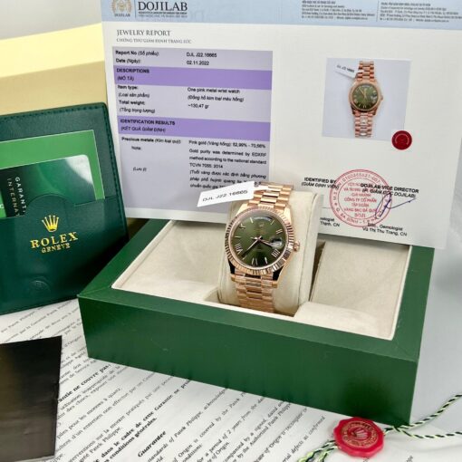 Rolex Day-Date 40 228235 Gold Filled 18k with 150 gram weight green dial - 이미지 10